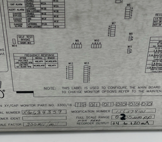 Bently Nevada 3300/16-14-01-01-00-00-00 Dual Vibration Monitor