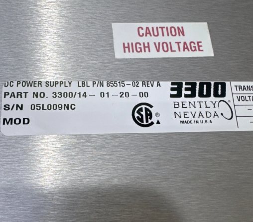 Bently Nevada 3300/14-01-20-00 DC Power Supply