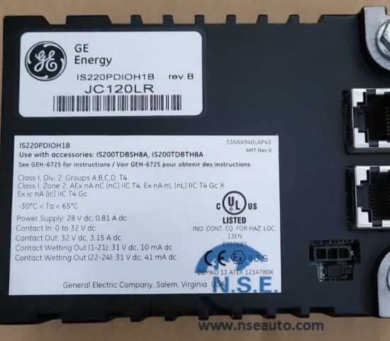 GE IS220PDIOH1B Discrete Input/Output Module