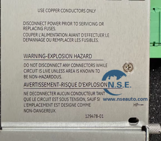 Bently Nevada 3500/15 129478-01 High Voltage dc Power Input Module