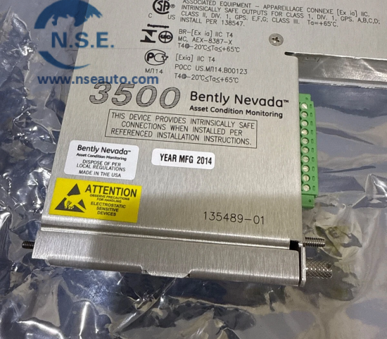 Bently Nevada 3500/42M-04-00 135489-01 I/O Module With Internal Barriers